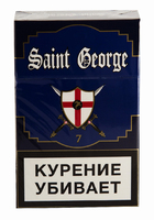Сигареты SAINT GEORGE 7 синий  Смола 7 мг/сиг, Никотин 0,5 мг/сиг, СО 10 мг/сиг.