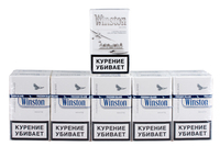 Сигареты WINSTON White Смола 1 мг/сиг, Никотин 0,1 мг/сиг, СО 2 мг/сиг.
