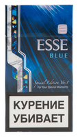 Сигареты ESSE Super Slim Blue Смола 5 мг/сиг, Никотин 0,5 мг/сиг, СО 4 мг/сиг.