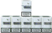 Сигареты WINSTON Silver Смола 4 мг/сиг, Никотин 0,3 мг/сиг, СО 5 мг/сиг.