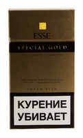 Сигареты ESSE Super Slim Special Gold Смола 4 мг/сиг, Никотин 0,4 мг/сиг, СО 3 мг/сиг.