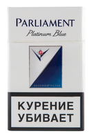 Сигареты PARLIAMENT Platinum Blue Смола 1 мг/сиг, Никотин 0,1 мг/сиг, СО 1 мг/сиг.