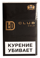 Сигареты LD Club Gold Смола 7 мг/сиг, Никотин 0,5 мг/сиг, СО 8 мг/сиг.