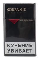 Сигареты SOBRANIE Black London Смола 8 мг/сиг, Никотин 0,7 мг/сиг, СО 9 мг/сиг.