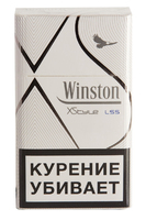 Сигареты WINSTON XStyle Silver  Смола 4 мг/сиг, Никотин 0,3 мг/сиг, СО 4 мг/сиг.