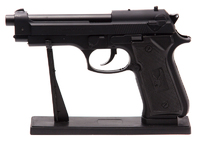Зажигалка пистолет Beretta 92 черный (Black) большой на подставке