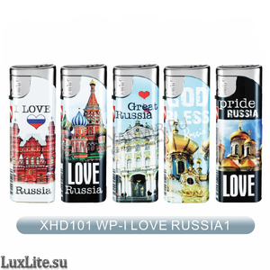 Купить Зажигалка LUXLITE XHD 101 WP LOVE RUSSIA-1 люблю Россию