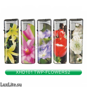 Купить Зажигалка текстурированная LUXLITE XHD 101 TWP FLOWERS-2 цветы