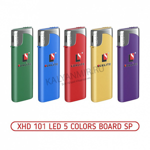 Купить Зажигалка с фонарем LUXLITE XHD 101 LED-5 COLORS BOARD SP цветные