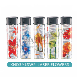 Купить Зажигалка с голограммным покрытием LUXLITE XHD 39 LSWP-LASER FLOWERS лазерные цветы