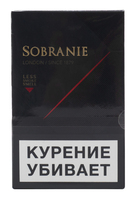 Сигареты SOBRANIE KS Mini Super Slims Black Смола 4 мг/сиг, Никотин 0,4 мг/сиг, СО 3 мг/сиг.