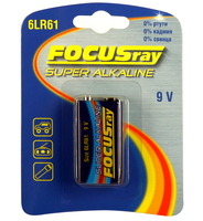 Батарейка FOCUSray 9V LR61 BL1 на блистере алкалиновая 1 шт