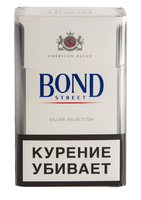 Сигареты BOND Street Silver Selection Смола 4 мг/сиг, Никотин 0,4 мг/сиг, СО 5 мг/сиг.