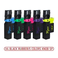 Зажигалка VIPER V4 BLACK RUBBER/5 COL.KNOB SP