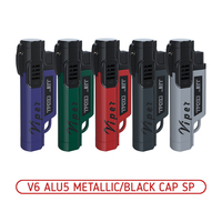 Зажигалка VIPER V6 ALU5 METALLIC/BLACK CAP SP