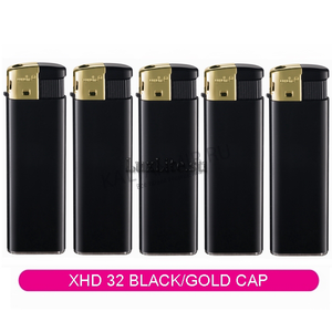 Купить Зажигалки пьезо XHD 32 BLACK/GOLD CAP