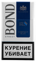 Сигареты BOND Street Compact Blue Смола 6 мг/сиг, Никотин 0,5 мг/сиг, СО 6 мг/сиг.