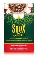 Бестабачная смесь для кальяна SOEX 50 г яблочный всплеск (PAN APPLE SPLASH)