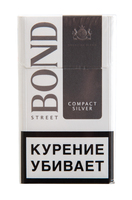 Сигареты BOND Street Compact Silver Смола 4 мг/сиг, Никотин 0,3 мг/сиг, СО 4 мг/сиг.