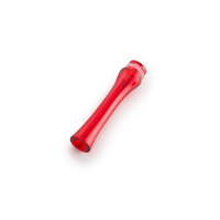 Дрип-тип (мундштук) стеклянный удлиненный красный
