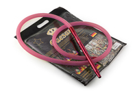 Шланг силиконовый CAESAR 184см розовый (металлический мундштук)
