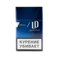 Сигареты MORE by LD Blue  Смола 7 мг/сиг, Никотин 0,5 мг/сиг, СО 10 мг/сиг.