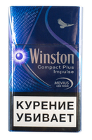 Сигареты WINSTON Compact Plus Impulse Смола 6 мг/сиг, Никотин 0,5 мг/сиг, СО 5 мг/сиг.