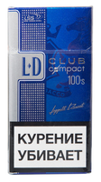 Сигареты LD Club Compact 100"s blue Смола 6 мг/сиг, Никотин 0,5 мг/сиг, СО 5 мг/сиг.