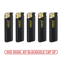 Зажигалка пьезо LUXLITE XHD 8500L АП BLACK/GOLD CAP SP