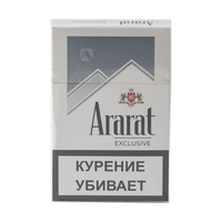 Сигареты ARARAT Exclusive Ultra Slims Смола 4 мг/сиг, Никотин 0,4 мг/сиг, СО 4 мг/сиг.