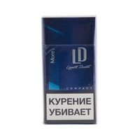 Сигареты MORE by LD Compact Blue 100"s  Смола 7 мг/сиг, Никотин 0,5 мг/сиг, СО 9 мг/сиг.