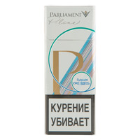 Сигареты PARLIAMENT P 100 Super Slims Смола 4 мг/сиг, Никотин 0,4 мг/сиг, СО 3 мг/сиг.