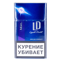 Сигареты MORE by LD CRUISE Compact Blue  Смола 7 мг/сиг, Никотин 0,4 мг/сиг, СО 9 мг/сиг.