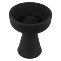 Чаша силиконовая AMY DELUXE под Kaloud (чёрная) высота 9 см, диаметр 8 см, глубина 1.8 см