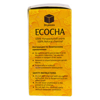 Уголь кокосовый ECOCHA Small 250 г 24 брикета