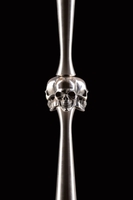 Кальян MAKLAUD Transform Skull Silver №4 70 см из нержавеющей стали (Шахта + шланг + блюдце)