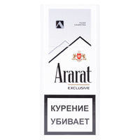 Сигареты ARARAT Exclusive 115s Смола 7 мг/сиг, Никотин 0,6 мг/сиг, СО 6 мг/сиг.