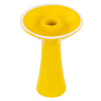 Чаша фарфоровая KM ЛАСТОЧКА жёлтая глазурь (высота 10.5 см, диаметр 7.1 см, глубина 1.2 см)