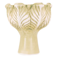 Чаша белая глина KM ЦВЕТОК керамика, салатовая глазурь (выс. 9.6 см, диаметр 7.5 см, глубина 1.7 см)