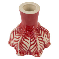 Чаша белая глина KM ЦВЕТОК керамика, красная глазурь (высота 9.6 см, диаметр 7.5 см, глубина 1.7 см)
