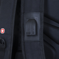 Рюкзак SWISSGEAR 1419 (USB и AUX) чёрно-зелёный 45 см