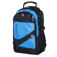 Рюкзак SWISSGEAR 8810 (USB и AUX) чёрно-голубой 46 см
