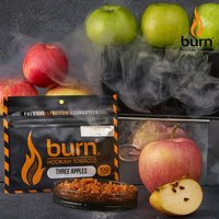 Табак BURN 100 г Three Apples (Двойное Яблоко и Лакрица)