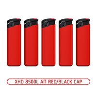 Зажигалка пьезо LUXLITE XHD 8500L АП RED//BLACK CAP