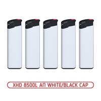 Зажигалка пьезо LUXLITE XHD 8500L АП WHITE//BLACK CAP