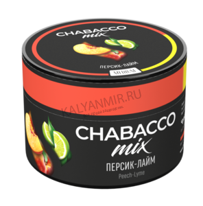 Купить Бестабачная смесь CHABACCO MIX 50 г Medium Peech Lyme (Персик-Лайм)